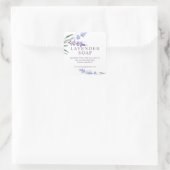 Wasserfarben-Lavendel Quadratischer Aufkleber (Tasche)