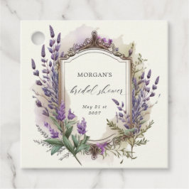 Wasserfarben-Lavendel-Regal-Brautparty Geschenkanhänger