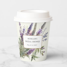 Wasserfarben-Lavendel-Regal-Brautparty Pappbecher