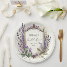 Wasserfarben-Lavendel-Regal-Brautparty