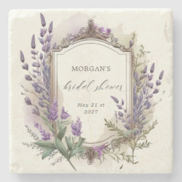 Wasserfarben-Lavendel-Regal-Brautparty Steinuntersetzer