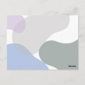 Wasserfarben-Lavendel-Stiele bei einer Hochzeit im Postkarte (Rückseite)