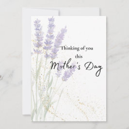 Wasserfarben-Lavendel-Sympathiekarte für den Mutte