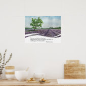 Wasserfarben-Lavendel-Zitat Wand an Wand Drucken Poster (Küche)