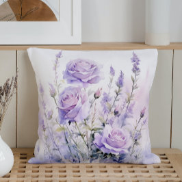 Wasserfarben - Lavendelwiesen Kissen