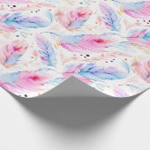 Wasserfarben Lavender Pink Bright Feathspring Geschenkpapier (Ecke)