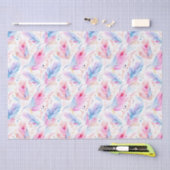Wasserfarben Lavender Pink Bright Feathspring Seidenpapier (Handwerk)