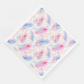 Wasserfarben Lavender Pink Bright Feathspring Serviette (Ecke)