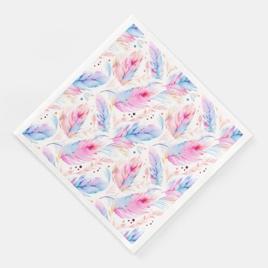 Wasserfarben Lavender Pink Bright Feathspring Serviette (Ecke)