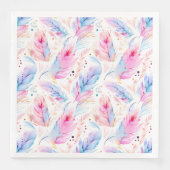 Wasserfarben Lavender Pink Bright Feathspring Serviette (Vorderseite)