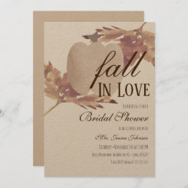 Wasserfarben Leaf Fall Pumpkin Brautparty Rustikal Einladung