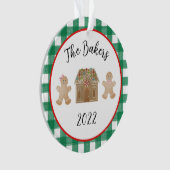 Wasserfarben-Lebkuchen Familienjahr im Überblick Ornament (Vorderseite)