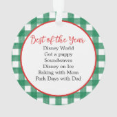 Wasserfarben-Lebkuchen Familienjahr im Überblick Ornament (Rückseite)