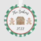 Wasserfarben-Lebkuchen Familienjahr im Überblick Ornament (Vorderseite)