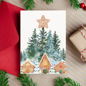 Wasserfarben-Lebkuchen-Haus Neutrale Weihnachten