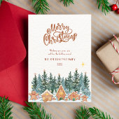 Wasserfarben-Lebkuchen-Haus Neutrale Weihnachten