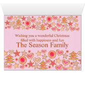 Wasserfarben Lebkuchen Kekse Frohe Weihnachten (Innenansicht Horizontal (Unten))