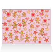 Wasserfarben Lebkuchen Kekse Frohe Weihnachten (Innenansicht Horizontal (Oben))