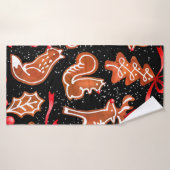 Wasserfarben-Lebkuchen-Muster Badehandtuch (Badehandtuch)