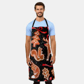 Wasserfarben-Lebkuchen-Muster Schürze (Getragen)