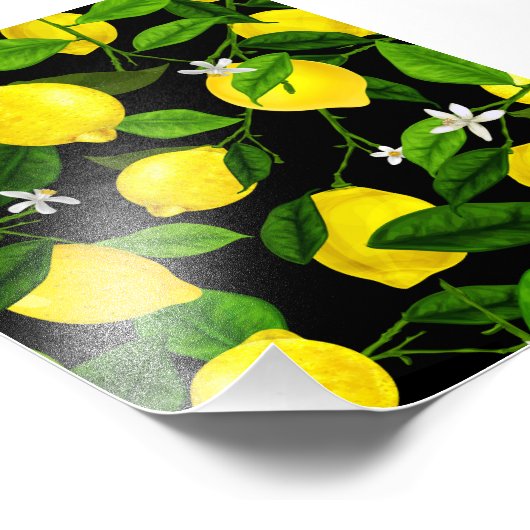 Wasserfarben-Lemon 2 Fotodruck (Ecke)