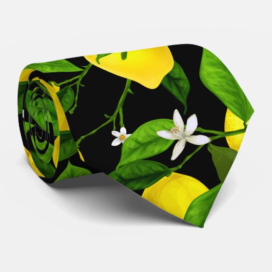 Wasserfarben-Lemon 2 Krawatte (Gerollt)