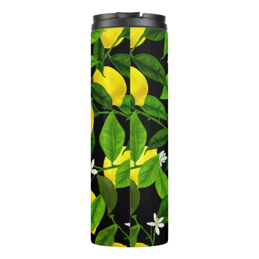 Wasserfarben-Lemon 2 Thermosbecher (Rückseite)