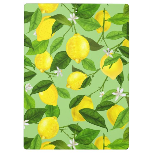 Wasserfarben-Lemon 3 Klemmbrett (Rückseite)