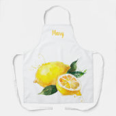 Wasserfarben-Lemon Anpassbare Schürze (Vorderseite)