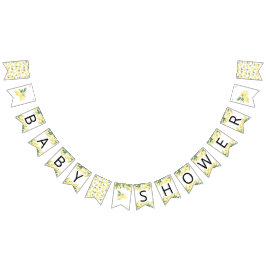 Wasserfarben Lemon Baby Showbläschen Wimpelkette