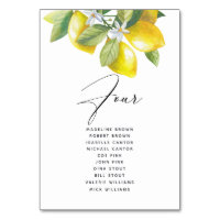 Wasserfarben-Lemon-Blossom-Sitzplan
