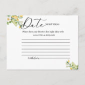 Wasserfarben Lemon Datum Nachttipps Ratenkarte Hinweiskarte (Vorderseite)