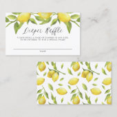 Wasserfarben Lemon Greenerenery Diaper Raffle Card Visitenkarte (Vorne/Hinten)