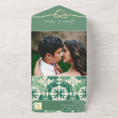 Wasserfarben-Lemon-Mittelmeer-Hochzeit All In One Einladung (Außenbereich)