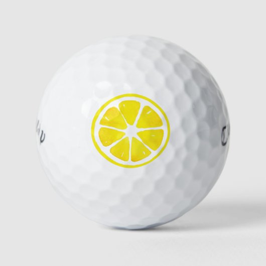 Wasserfarben Lemon Slice Golf Balls Golfball (Vorderseite)
