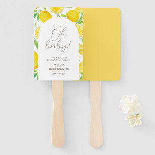 Wasserfarben Lemon Themed Baby Dusche Fächer