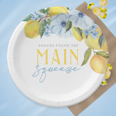 Wasserfarben Lemon White Main Squeeze Personalisie Pappteller