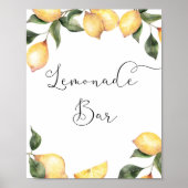 Wasserfarben Lemonade Bar Poster (Vorne)