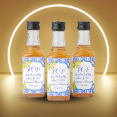 Wasserfarben Lemons Amalfi Babydusche Pop Bubbly Alkoholflaschenetikett