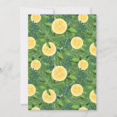 Wasserfarben Lemons Blue Berries Summer Baby Dusch Einladung (Rückseite)