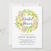 Wasserfarben Lemons & Cupcakes Brautparty Einladung (Vorderseite)