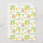 Wasserfarben Lemons & Cupcakes Brautparty Einladung (Rückseite)