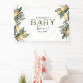 Wasserfarben Lemons Green Baby Dusche Banner (InSitu)