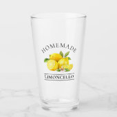 Wasserfarben Lemons Homemade Limoncello Glas (Vorderseite)