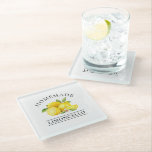 Wasserfarben Lemons Homemade Limoncello Glasuntersetzer<br><div class="desc">Wasserfarben Lemons Homemade Limoncello Glass Untersetzer</div>