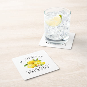 Wasserfarben Lemons Homemade Limoncello Rechteckiger Pappuntersetzer