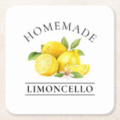 Wasserfarben Lemons Homemade Limoncello Rechteckiger Pappuntersetzer (Vorderseite)