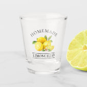 Wasserfarben Lemons Homemade Limoncello Schnapsglas (Vorderseite)