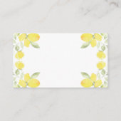 Wasserfarben Lemons Kinderdusche Begleitkarte (Rückseite)