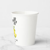 Wasserfarben Lemons Pinselschrift Limoncello Pappbecher (Links)